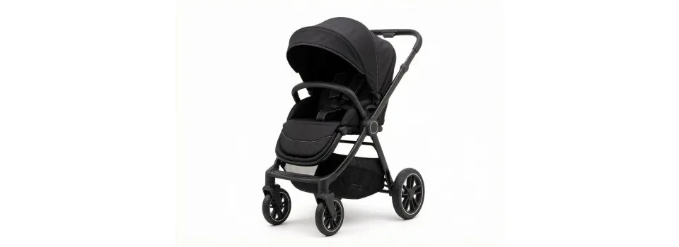 INDIGO Коляска EPICA SL чёрная: Маневренный стиль для активных прогулок