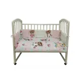 INDIGO Комплект в кроватку 6 предм. Малыши (подушечки), перкаль (совушки)