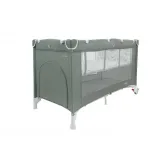 INDIGO Кровать-манеж Fortuna, лен, 2 уровня, москитка, 2 кольца, (упак.1шт) (зеленый)