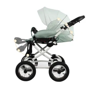 INDIGO Коляска BARBARA 2в1 Classic (Ba 02 (шалфей) INDIGO Коляска BARBARA 2в1 Classic (Ba 02 (шалфей)