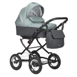 INDIGO Коляска CHARLOTTE Sity Classic 12 (Cs 02 (т.серый + шалфей)