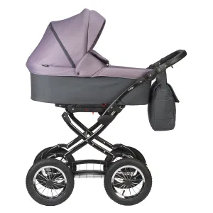 INDIGO Коляска CHARLOTTE Sity Classic 12 (Cs 03 (т.серый + фиолетовый) INDIGO Коляска CHARLOTTE Sity Classic 12 (Cs 03 (т.серый + фиолетовый)