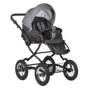 INDIGO Коляска CHARLOTTE Sity Classic 12 (Cs 04 (черный + т.серый) INDIGO Коляска CHARLOTTE Sity Classic 12 (Cs 04 (черный + т.серый)