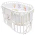 INDIGO Кровать детская Baby Sleep 7в1 (круг/овал, манеж, 2 кресла, стол) массив березы, МДФ, ПВХ (белый Слоник) INDIGO Кровать детская Baby Sleep 7в1 (круг/овал, манеж, 2 кресла, стол) массив березы, МДФ, ПВХ (белый Слоник)