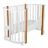 INDIGO Кровать детская Baby Lux 3 в 1 (кровать, манеж, диван) массив березы, МДФ (белый-натуральные стойки) INDIGO Кровать детская Baby Lux 3 в 1 (кровать, манеж, диван) массив березы, МДФ (белый-натуральные стойки)