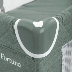 INDIGO Манеж-кровать Fortuna, лен, 1 уровень, москитка, 2 кольца, (упак.1шт) (зеленый) INDIGO Манеж-кровать Fortuna, лен, 1 уровень, москитка, 2 кольца, (упак.1шт) (зеленый)