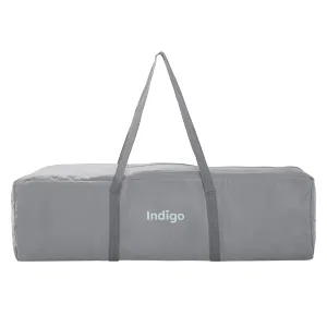 INDIGO Манеж-кровать Fortuna, лен, 1 уровень, москитка, 2 кольца, (упак.1шт) (серый) INDIGO Манеж-кровать Fortuna, лен, 1 уровень, москитка, 2 кольца, (упак.1шт) (серый)
