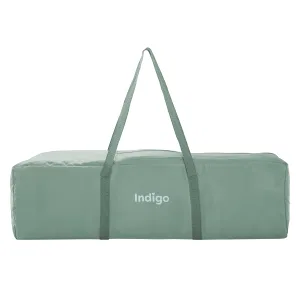 INDIGO Манеж-кровать Fortuna, лен, 2 уровня, москитка, 2 кольца, (упак.1шт) (зеленый) INDIGO Манеж-кровать Fortuna, лен, 2 уровня, москитка, 2 кольца, (упак.1шт) (зеленый)
