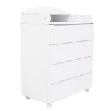 INDIGO Комод Style 800/4 с узким пеленальным столиком, МДФ (белый-белый)