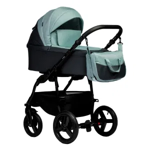 INDIGO Коляска IMPULSE ECO 2в1 (Ie 07 (серая кожа + шалфей) INDIGO Коляска IMPULSE ECO 2в1 (Ie 07 (серая кожа + шалфей)