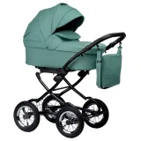 INDIGO Коляска BARBARA ECO Classic 2в1 (Be 01 (шалфей кожа)