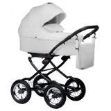 INDIGO Коляска BARBARA ECO Classic 2в1 (Be 05 (белая кожа)