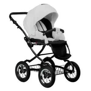 INDIGO Коляска BARBARA ECO Classic 2в1 (Be 05 (белая кожа) INDIGO Коляска BARBARA ECO Classic 2в1 (Be 05 (белая кожа)