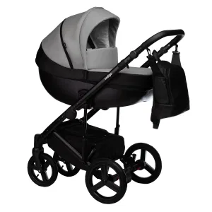 INDIGO Коляска TOUR ECO 2в1 (Te 02 (черная кожа + серая кожа) INDIGO Коляска TOUR ECO 2в1 (Te 02 (черная кожа + серая кожа)