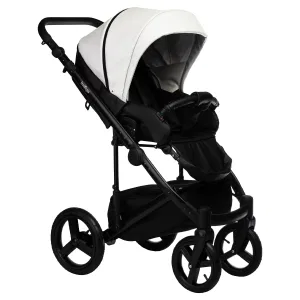 INDIGO Коляска TOUR ECO 2в1 (Te 10 (черная кожа + белая кожа) INDIGO Коляска TOUR ECO 2в1 (Te 10 (черная кожа + белая кожа)