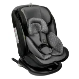 INDIGO Автокресло Advanced ISOFIX, группа 0 + 1 + 2 + 3 (0-36 кг), (упак.1 шт.) (серый-черный)