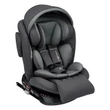 INDIGO Автокресло SMART + ISOFIX, капюшон, подножка, группа 0 + 1 + 2 + 3 (0-36 кг), (LBB) (упак.1 шт.) (серый)