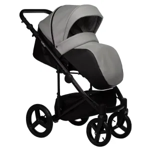 INDIGO Коляска TOUR ECO 3в1 (Te 02 (черная кожа + серая кожа) INDIGO Коляска TOUR ECO 3в1 (Te 02 (черная кожа + серая кожа)