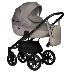 INDIGO Коляска MIO S 2в1 (01 (св.бежевая кожа + бежевый) INDIGO Коляска MIO S 2в1 (01 (св.бежевая кожа + бежевый)