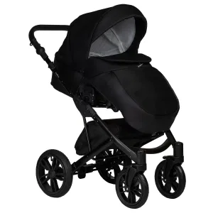 INDIGO Коляска MIO S 2в1 (02 (черная кожа + черный) INDIGO Коляска MIO S 2в1 (02 (черная кожа + черный)