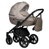 INDIGO Коляска MIO S 2в1 (03 (т.бежевая кожа + св.бежевый)