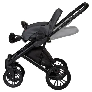 INDIGO Коляска MIO S 2в1 (05 (т.серая кожа + зеленый) INDIGO Коляска MIO S 2в1 (05 (т.серая кожа + зеленый)