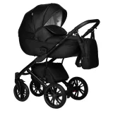 INDIGO Коляска MIO ECO 2в1 (01 (черная кожа)