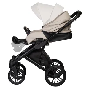 INDIGO Коляска MIO ECO 2в1 (04 (черная кожа + св.бежевая кожа) INDIGO Коляска MIO ECO 2в1 (04 (черная кожа + св.бежевая кожа)