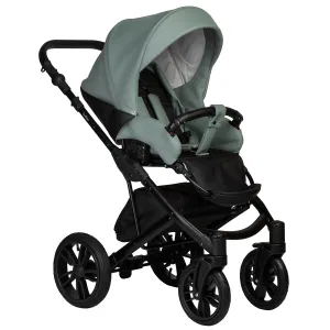 INDIGO Коляска MIO ECO 2в1 (05 (черная кожа + шалфей кожа) INDIGO Коляска MIO ECO 2в1 (05 (черная кожа + шалфей кожа)