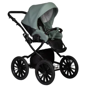 INDIGO Коляска MIO ECO 2в1 Plus 14 (05 (черная кожа + шалфей кожа) INDIGO Коляска MIO ECO 2в1 Plus 14 (05 (черная кожа + шалфей кожа)