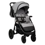 INDIGO Коляска EPICA XL AIR с сумкой2025 (2кол.(20,3см)2кол.(29см)(упак.1шт.) (св.серый)