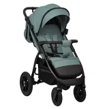 INDIGO Коляска EPICA XL AIR с сумкой2025 (2кол.(20,3см)2кол.(29см)(упак.1шт.) (зеленый-серый)