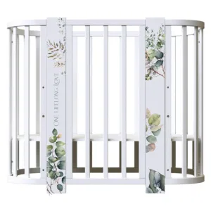 INDIGO Кровать детская Baby Line 5 в 1 (ложе 70х100 и 70х140) с поперечным маятником, массив бере (листочки) INDIGO Кровать детская Baby Line 5 в 1 (ложе 70х100 и 70х140) с поперечным маятником, массив бере (листочки)