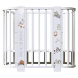 INDIGO Кровать детская Baby Line 5 в 1 (ложе 70х100 и 70х140) с поперечным маятником, массив бере (машинки)