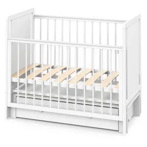 INDIGO Кровать детская Classic (маятник + колеса, ящик) массив березы, ЛДСП, ПВХ накладка (белая аляска) INDIGO Кровать детская Classic (маятник + колеса, ящик) массив березы, ЛДСП, ПВХ накладка (белая аляска)