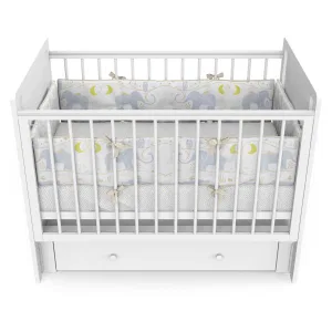 INDIGO Кровать детская Happy Friends (маятник + колеса, ящик) массив березы, ЛДСП, ПВХ накладка (белая аляска-мишки) INDIGO Кровать детская Happy Friends (маятник + колеса, ящик) массив березы, ЛДСП, ПВХ накладка (белая аляска-мишки)
