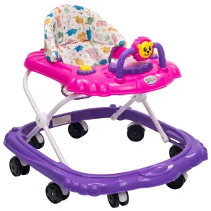 INDIGO Ходунки Львенок 8 колес, муз, стопоры (упак.6 шт.) (розовый-фиолетовый) INDIGO Ходунки Львенок 8 колес, муз, стопоры (упак.6 шт.) (розовый-фиолетовый)