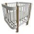 INDIGO Кровать детская Italiano Baby (ложе 70х90 и 70х140, продольный маятник + колеса) массив бер (белый-натуральный) INDIGO Кровать детская Italiano Baby (ложе 70х90 и 70х140, продольный маятник + колеса) массив бер (белый-натуральный)