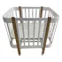 INDIGO Кровать детская Italiano Baby (ложе 70х90 и 70х140, продольный маятник + колеса) массив бер (белый-натуральный) INDIGO Кровать детская Italiano Baby (ложе 70х90 и 70х140, продольный маятник + колеса) массив бер (белый-натуральный)
