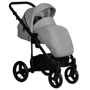 INDIGO Коляска LAMAR 2в1 (La 06 (св.серая кожа) INDIGO Коляска LAMAR 2в1 (La 06 (св.серая кожа)