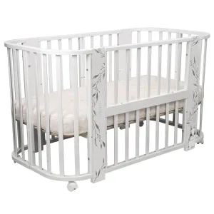 INDIGO Кровать детская Baby Line 5 в 1 (ложе 70х100 и 70х140) с поперечным маятником, массив бере (зайка) INDIGO Кровать детская Baby Line 5 в 1 (ложе 70х100 и 70х140) с поперечным маятником, массив бере (зайка)