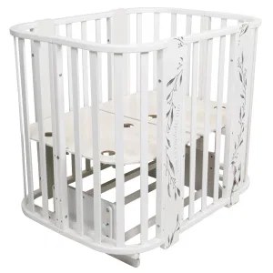INDIGO Кровать детская Baby Line 5 в 1 (ложе 70х100 и 70х140) с поперечным маятником, массив бере (зайка) INDIGO Кровать детская Baby Line 5 в 1 (ложе 70х100 и 70х140) с поперечным маятником, массив бере (зайка)