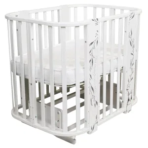 INDIGO Кровать детская Baby Line 5 в 1 (ложе 70х100 и 70х140) с поперечным маятником, массив бере (зайка) INDIGO Кровать детская Baby Line 5 в 1 (ложе 70х100 и 70х140) с поперечным маятником, массив бере (зайка)