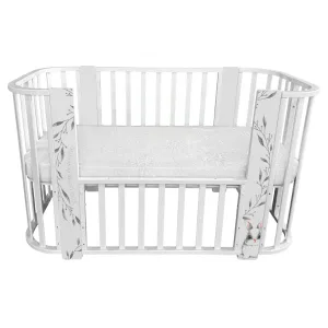 INDIGO Кровать детская Baby Line 5 в 1 (ложе 70х100 и 70х140) с поперечным маятником, массив бере (зайка) INDIGO Кровать детская Baby Line 5 в 1 (ложе 70х100 и 70х140) с поперечным маятником, массив бере (зайка)