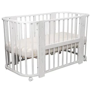 INDIGO Кровать детская Baby Line 5 в 1 (ложе 70х100 и 70х140) с поперечным маятником, массив бере (звездочки) INDIGO Кровать детская Baby Line 5 в 1 (ложе 70х100 и 70х140) с поперечным маятником, массив бере (звездочки)