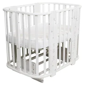 INDIGO Кровать детская Baby Line 5 в 1 (ложе 70х100 и 70х140) с поперечным маятником, массив бере (звездочки) INDIGO Кровать детская Baby Line 5 в 1 (ложе 70х100 и 70х140) с поперечным маятником, массив бере (звездочки)