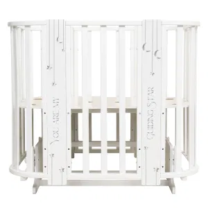 INDIGO Кровать детская Baby Line 5 в 1 (ложе 70х100 и 70х140) с поперечным маятником, массив бере (звездочки) INDIGO Кровать детская Baby Line 5 в 1 (ложе 70х100 и 70х140) с поперечным маятником, массив бере (звездочки)