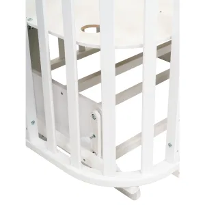 INDIGO Кровать детская Baby Line 5 в 1 (ложе 70х100 и 70х140) с поперечным маятником, массив бере (листочки) INDIGO Кровать детская Baby Line 5 в 1 (ложе 70х100 и 70х140) с поперечным маятником, массив бере (листочки)