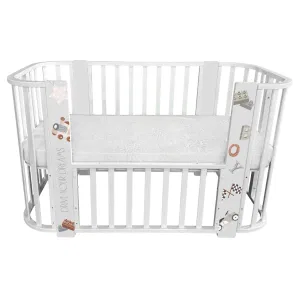 INDIGO Кровать детская Baby Line 5 в 1 (ложе 70х100 и 70х140) с поперечным маятником, массив бере (машинки) INDIGO Кровать детская Baby Line 5 в 1 (ложе 70х100 и 70х140) с поперечным маятником, массив бере (машинки)