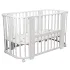 INDIGO Кровать детская Baby Line 5 в 1 (ложе 70х100 и 70х140) с поперечным маятником, массив бере (белый) INDIGO Кровать детская Baby Line 5 в 1 (ложе 70х100 и 70х140) с поперечным маятником, массив бере (белый)